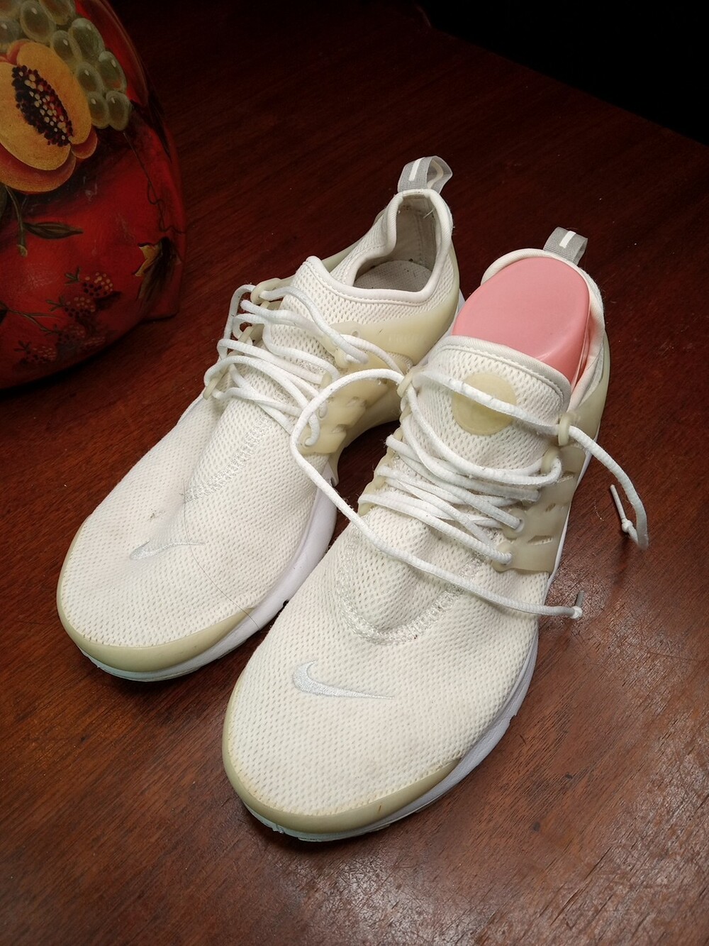 Nike Air Presto Womens 10M Knit Sock Sneakers White Pure Platinum Shoes